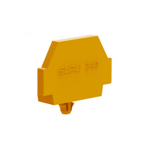 Торцевая крышка 240632, Торцевая крышка, для клемм 240…, с монтажным фланцем, цвет: оранжевый