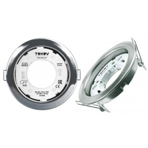 Светильник GX 53-CH-1 106х48мм хром металл+пластик TOK-GX53-CH-1