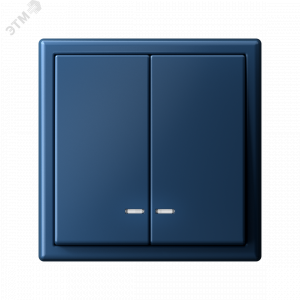 Выключатель 2-кл. ArtGallery (сх. 5а) 10AX с подсветкой механизм аквамарин SE GAL001153