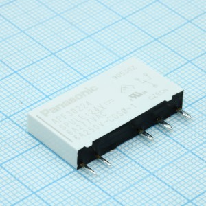 APF30224, Силовое реле 6А одна контактная группа на переключение катушка 24В (28x5x15)мм монтаж в отверстие