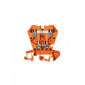 Этажная клемма WK 4 E/U GU, Этажная функциональная клемма, 2 этажа, тип фиксации провода: винтовой, номинальное сечение: 4 мм кв., 1A, 1000V, ширина: 6 мм, цвет: оранжевый, тип монтажа: DIN35