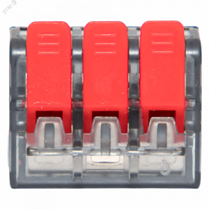 Клемма строительно-монтажная СМК 221-413 3-проводная 0.2-4кв.мм  PROxima plc-smk-221-413