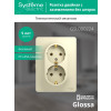 Розетка 2-м СП Glossa 16А IP20 с заземл. в сборе беж. SE GSL000224