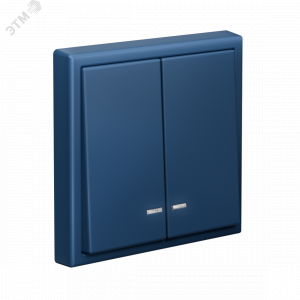 Выключатель 2-кл. ArtGallery (сх. 5а) 10AX с подсветкой механизм аквамарин SE GAL001153