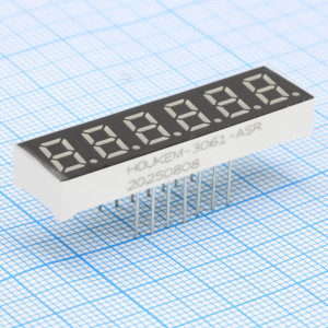 KEM-3061-ASR, 6-ти разрядный индикатор 9мм/красный