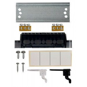 Корпус пластиковый навесной на 4 модуля ЩРН-П-4 IP41 UNION Compact черная прозрачная дверь UIC-KP12-N-04-41-K01