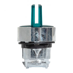 Исполнительный механизм переключателя ХB4 зеленый на 3 положения возвратный без фиксации, с подсветкой с короткой ручк IP65 EKF XB4BD3L-G-65