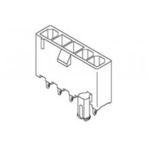 39302040, Соединитель провод-плата HDR 4 контакт(ов) 4.2мм монтаж в отверстие лоток, серия MINIFIT JRI