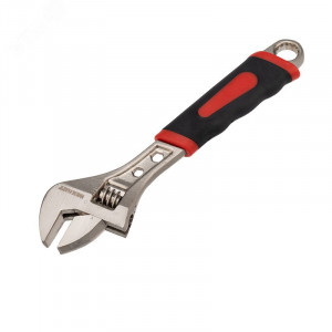 Разводной ключ 200мм никелированный, двухкомпонентная рукоятка 12-4673