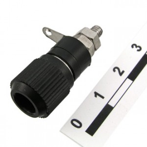 10-0019 BLACK, Клемма приборная винтовая, цвет черный, монтаж на панель