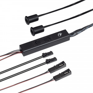 ИК-датчик SR-PRIME-RECESSED-IRD/H-R11-BK (12-24V, 48-96W, DOOR/HAND) 046465, Выключатель для светодиодной ленты 12-24 В. В комплекте 2 датчика. Питание/рабочее напряжение DC 12-24 В, максимальный ток 4 A на канал, 1 канал, максимальная мощность 48-96 Вт. Реагирует на открывание дверей или движение рукой