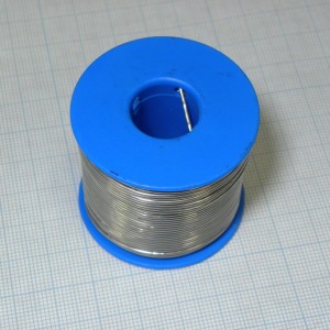 Припой Sn63Pb37  1.0мм 250гр без флюса, проволочный припой ПОС63, в катушке