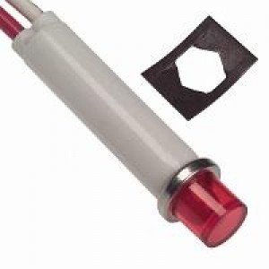 2151A1, Световые панельные индикаторы Transparent Red 5/16" MOUNTING HOLE