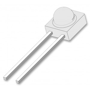 TSSF4500, Излучатель инфракрасный 890нм 200мВт/стерадиан круглый угловой 2-Pin россыпь