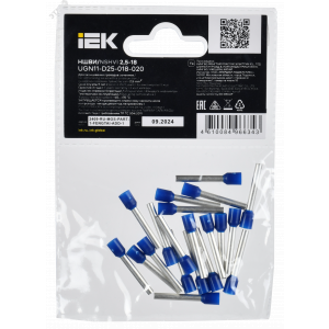 Наконечник НШВИ 2.5-18 темн. син. (уп.20шт) IEK UGN11-D25-018-020