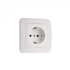 Розетка 1-м СП Lillium 16А IP20 с заземл. бел./бел. 70028
