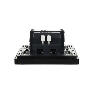 Выключатель проходной 1-кл. СП FORTE&PIANO 10А FP104 с индикацией черн. IEK FP-V12-1-10-1-K02