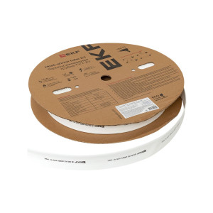 Термоусаживаемая трубка ТУТ нг 30/15 белая рулон PROxima tut-30-w