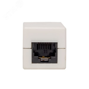 Адаптер проходной RJ45-RJ45 кат.5E неэкранир. TERACOM бел. TRC-INLC-2RJ45-5EUTP-WH