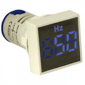 DMS-414, Цифровой LED частотомер AC 0-99Гц, AD16-22HZMS, синий, установка на панель в отв d=22мм