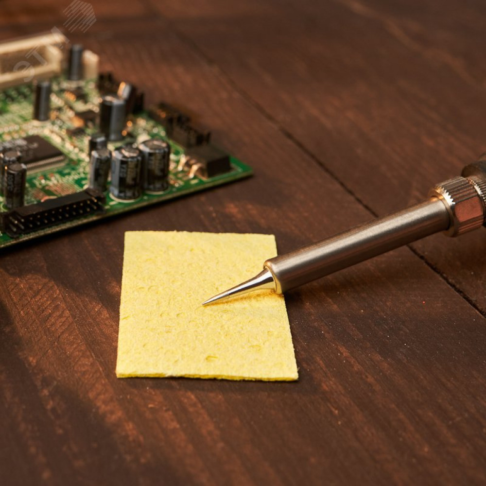 Изображение товара Губка для очистки паяльных жал 56x36 мм из целлюлозы Rexant