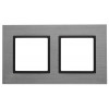 14-5202-42 Рамка на 2 поста, металл, Elegance, титан+антр (5/50/1200) Б0034552