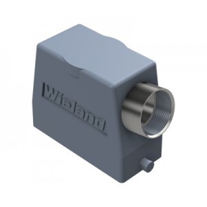 Крышка разъема BAS GOT GG 16HM32 A2, Крышка разъема на кабель, типоразмер 16B, высокое исполнение, без уплотнителя, 1 отверстие с резьбой для кабельных вводов M32x1,5, с резьбовым удлинителем, с боковым расположением, без защелки (упоры под одну защелку), материал корпуса: алюминиевый сплав