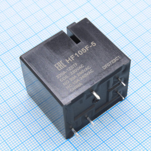 HF105F-2/220A-1ZSTF, Реле силовое 20А одна контактная группа на переключение катушка 220В переменного тока. Схема 1С