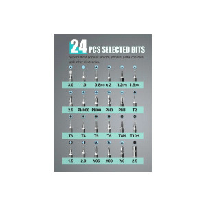 SD-9322M, Набор инструмента прецизионных бит и приспособлений для ремонта мелкой бытовой электроники