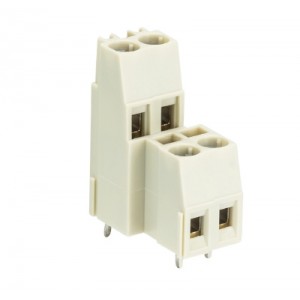 Клемма Wiecon 8191 E / 2 / 4 ZN OB, Клемма, 2 этажа, горизонтальный подвод кабеля, на плату, шаг: 5.0 мм, 4 полюса, фиксация провода винтовая, исполнение: с изоляционной пластиной, без маркировки, 300V, 16А, цвет: серый