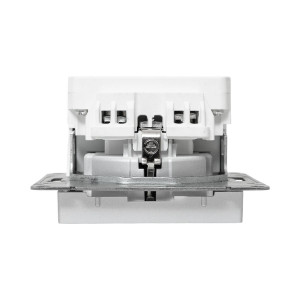 Механизм розетки с USB-C - 2шт, 16А, с заземлением, со шторками, алюминий Эпика EKF UP1-SOA-111-2USBC