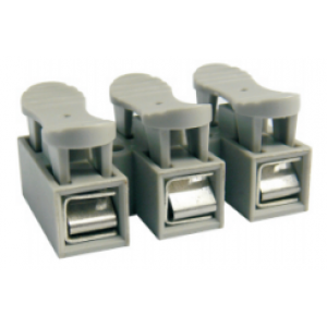 Нажимные клеммы UJ5-2.5/3TP, Нажимные клеммы, 3*2 точек подключения в клемме, тип фиксации провода: пружинный, номинальное сечение: 2,5 мм кв., 24A, 380V, ширина: 21,9 мм, цвет: серый тип монтажа: DIN 35