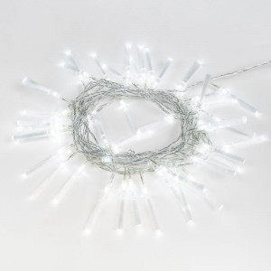 Гирлянда светодиодная Кисточки 48 LED БЕЛЫЕ 5 метров 303-035
