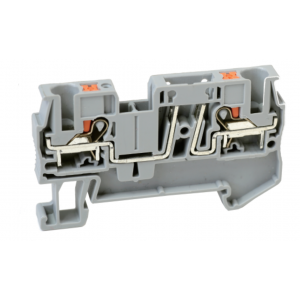 Клемма для модулей UJ6-4FD, Клемма для подключения модулей, тип фиксации провода: Push-in, номинальное сечение: 4 мм кв., 20A, 500V, ширина: 6,2 мм, цвет: серый, тип монтажа: DIN35