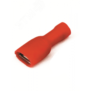 Наконечник плоский РппИм 1.5-3-0.8 красный QUADRO (100шт) полностью изолированный (розетка) 2A00TP