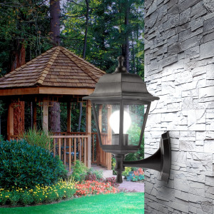 НБУ 04-60-001 черный Светильник садово-парковый Леда настенный четырехгранный черный Е27 (8/96) Б0048111