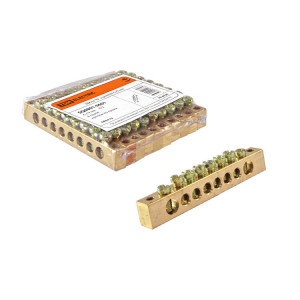 Шина "N" нулевая 6х9мм 8/2 (8групп/крепеж по краям) SQ0801-0001