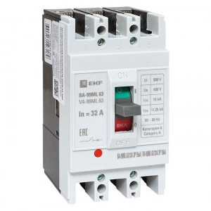 Автоматический выключатель ВА-99МL 63/ 32А 3P 15кА EKF Basic mccb99-63-32mi