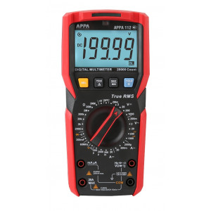 APPA 112, Универсальный мультиметр DCV, ACV, DCA, ACA, сопротивление, емкость, частота, коэффициент заполнения импульсов, прозвон цепи, проверка диодов, температура, True RMS