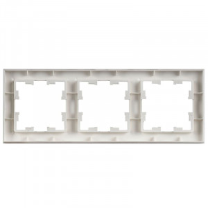 BRITE Рамка 3-местная РУ-3-БрАБ арктический белый IEK BR-M32-K91