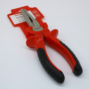 Тонкогубцы изогнутые 200мм никелированны, двухкомпонентные рукоятки, высокоуглеродистая сталь CrV