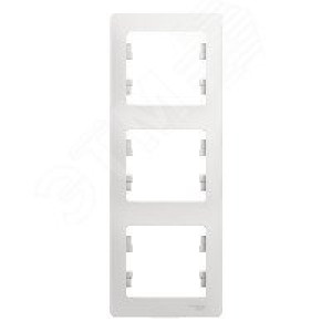 Рамка 3-м Glossa вертикал. бел. SE GSL000107