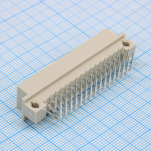 DS1120-48M0R13-X, Разъем (вилка)  DIN 41612 тип R 48pin (3х16), шаг 2.54мм трехрядный угловой (ряд АBC)