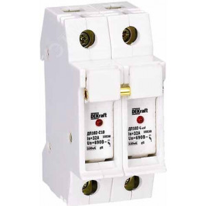 Держатель предохранителя типа C10 со светодиодной индикацией 2п ДП-102 21384DEK