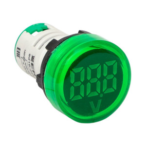 Индикатор значения напряжения ED16-22VD зел. PROxima ed16-22vd-g, Лампа сигнальная d22, 70-500V