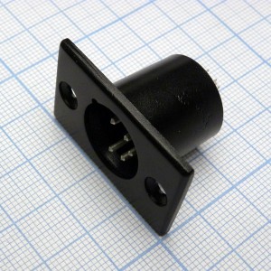 CANNON 25 5M, Аудио разъём XLR - вилка приборная, 5 контактов, цвет - чёрный