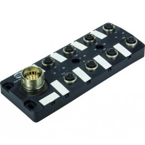 090700322200, Цилиндрические метрические разъемы M12 SensorActuatorBx 8ports 5pin19pin M23