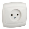 РОНДО С/У РОЗЕТКА без заземления со шторками 10А, 250В, БЕЛЫЙ. Россия C3(2) RS10-122-BI
