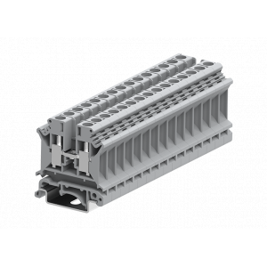 Проходная клемма 306901, Проходная клемма, тип фиксации провода: винтовой, номинальное сечение: 6 мм кв., 41A, 800V, ширина: 8,1 мм, цвет: серый, тип монтажа: DIN35