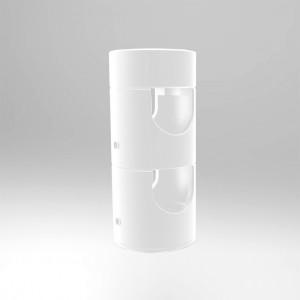 Крепление MOONLIGHT-CYL-D18-DUO-WHITE 047390, Крепление герметичной ленты MOONLIGHT D18. Материал сталь, цвет белый. Габариты держателя в сборке 34x34x76 мм.